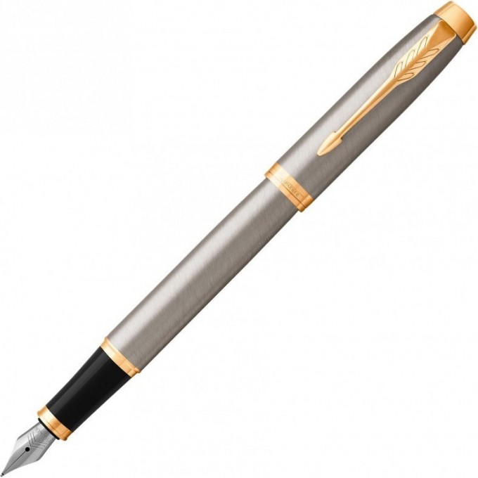 Ручка перьевая PARKER IM BRUSHED METAL GT, F RF1931649