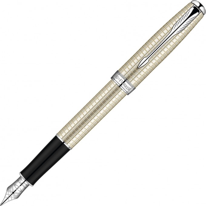 Ручка перьевая PARKER SONNET CISELE DECAL SILVER CT, F S0912490